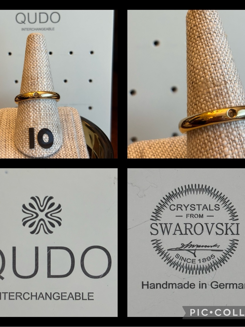 QUDO Interchangeable Ring Gold 10